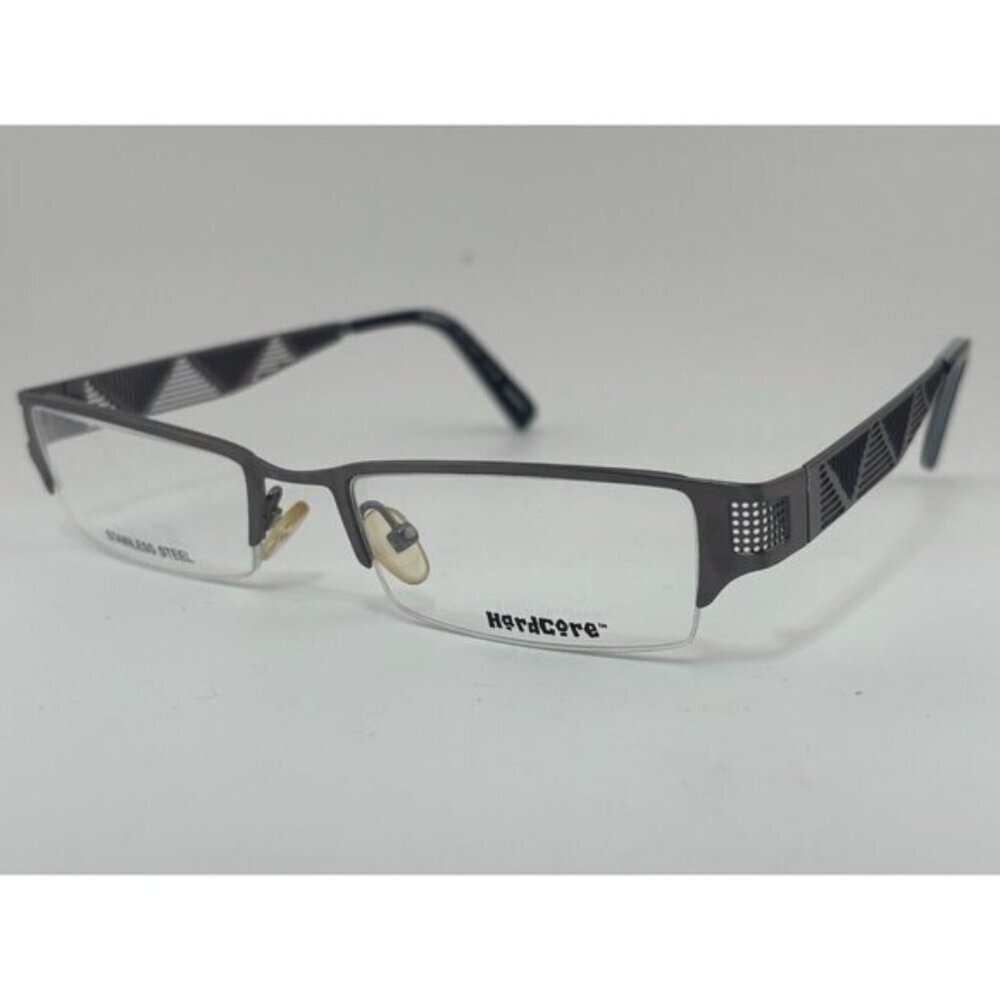 HARDCORE - 1652 GREY 140 MM STAINLESS STEEL Rectangle Glasses Frames